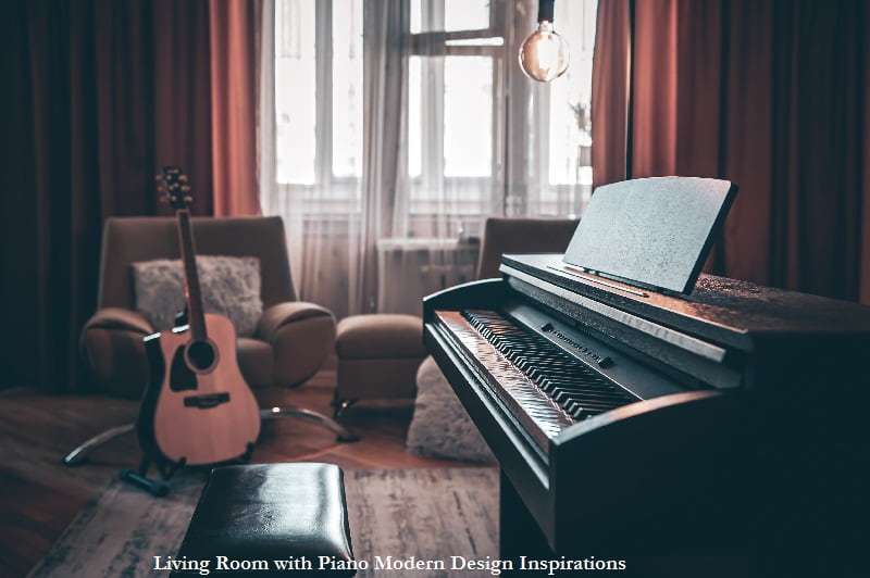 Living Room with Piano Modern Design Inspirations